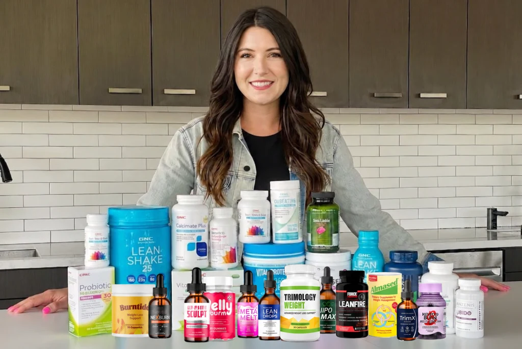 Illustrative arrangement: Almased, Trimology Weight and other weight management supplements
