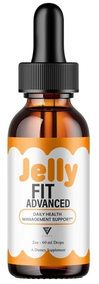 JellyFit: a single amber dropper bottle labeled 2 oz / 60 mL